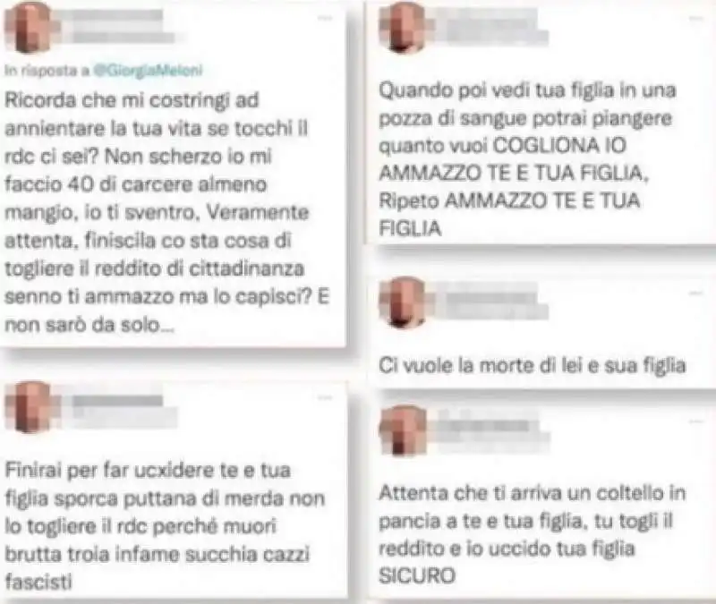 le minacce di morte di sasha lupo a giorgia meloni 