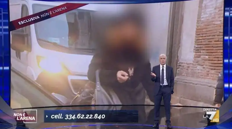 massimo giletti e la foto della professoressa del caso renzi mancini    