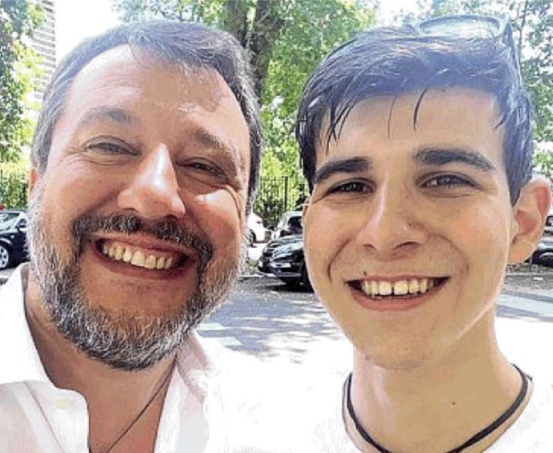 MATTEO SALVINI CON IL FIGLIO FEDERICO