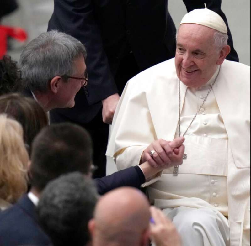 maurizio landini papa francesco