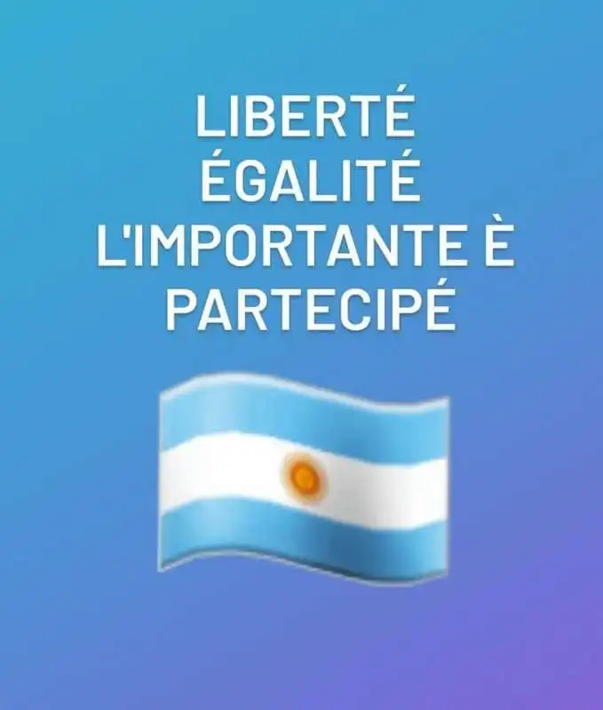 MEME SULLA VITTORIA DEL MONDIALE DA PARTE DELL ARGENTINA CONTRO LA FRANCIA