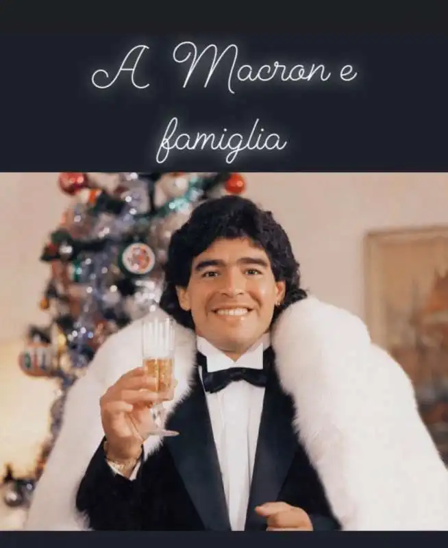 MEME SULLA VITTORIA DEL MONDIALE DA PARTE DELL ARGENTINA - MARADONA SALUTA MACRON