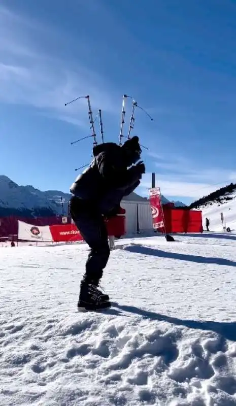 paul pogba sulla neve