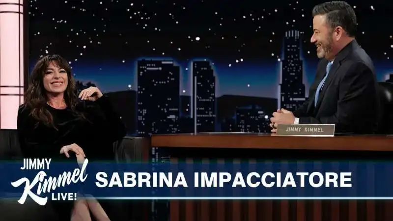 sabrina impacciatore al jimmy kimmel show 