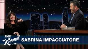 sabrina impacciatore al jimmy kimmel show