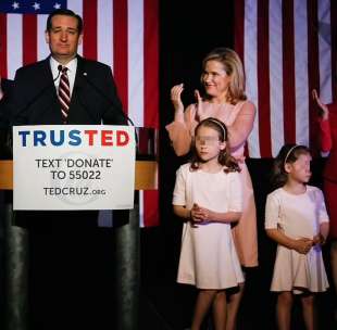 TED CRUZ CON LA MOGLIE HEIDI E LE FIGLIE CATHERINE E CAROLINE NEL 2016