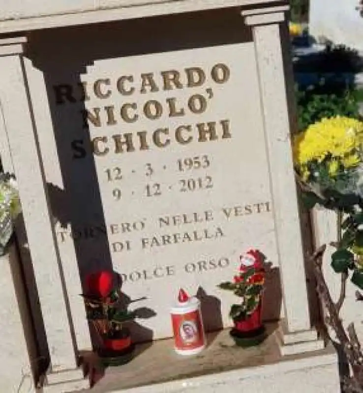 tomba di riccardo schicchi roma cimitero laurentino