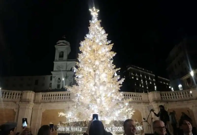 albero di natale di christian dior a piazza di spagna   roma   23