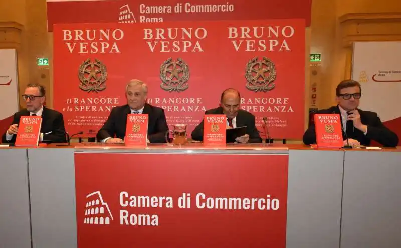 antonio polito  antonio tajani  bruno vespa  carlo calenda  foto di bacco