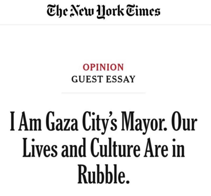 articolo di yahya r. sarraj per il new york times