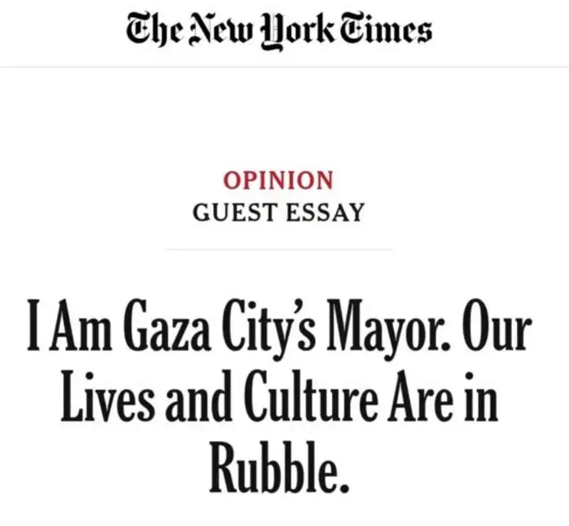 articolo di yahya r. sarraj per il new york times 