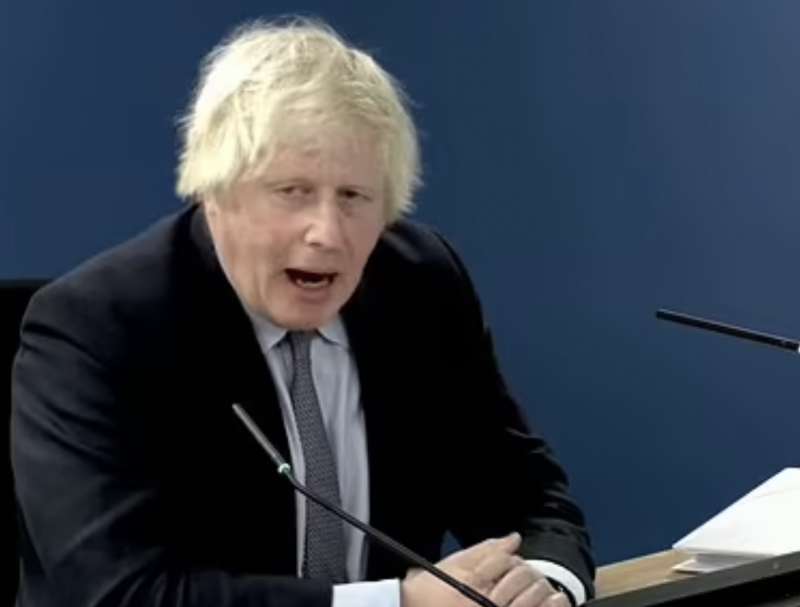 boris johnson alla commissione di inchiesta sul covid