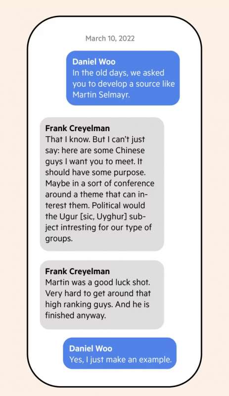 chat tra frank creyelman e daniel woo 2