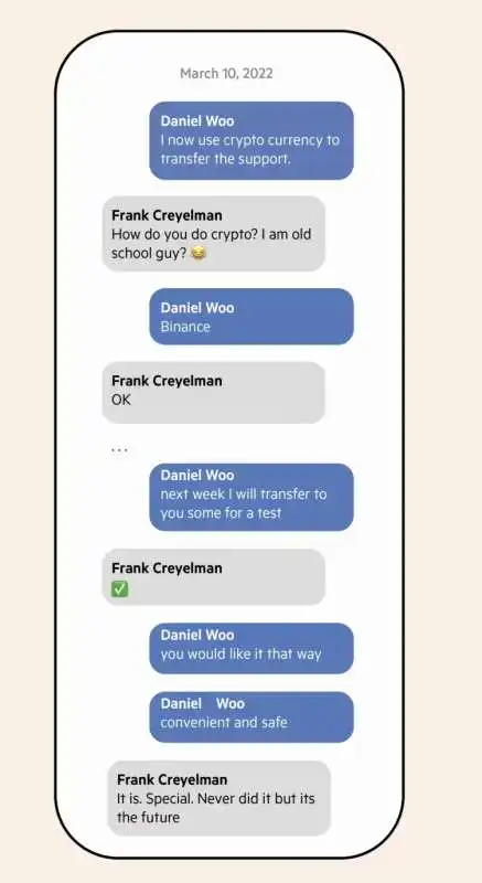 chat tra frank creyelman e daniel woo   4