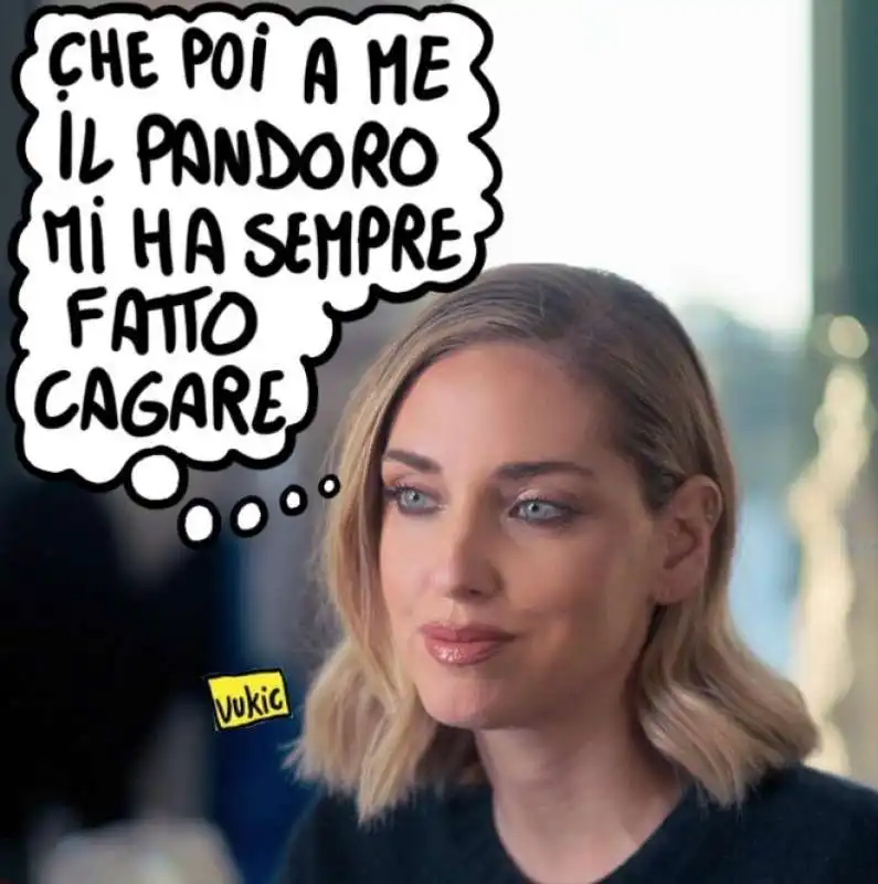 CHIARA FERRAGNI E IL CASO DEL PANDORO BALOCCO – VIGNETTA BY VUKIC