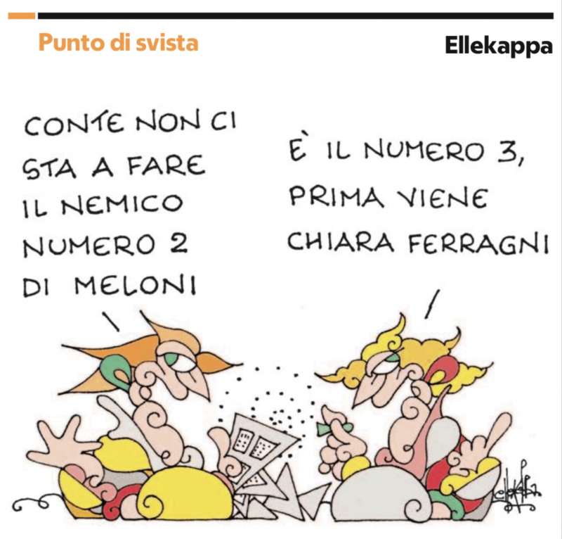 CHIARA FERRAGNI, IL VERO NEMICO DI GIORGIA MELONI - VIGNETTA BY ELLEKAPPA