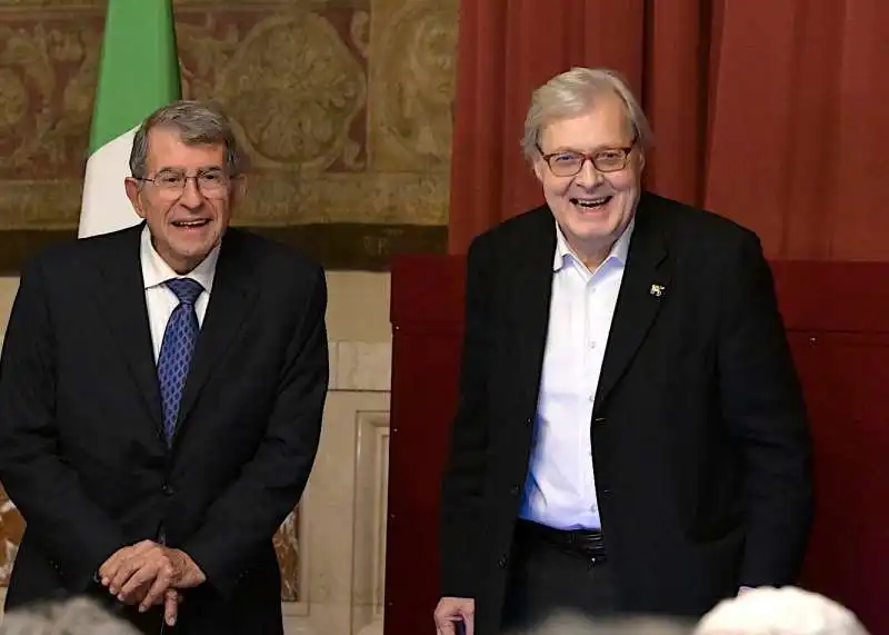 corrado calabro e vittorio sgarbi  foto di bacco