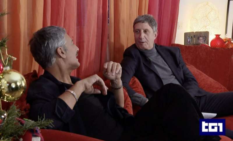 fiorello intervistato da gianmarco chiocci al tg1 5