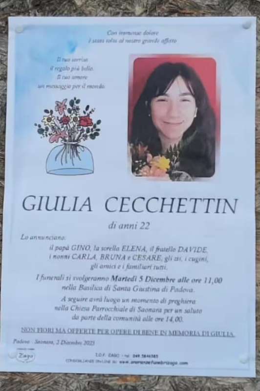 funerali di giulia cecchettin