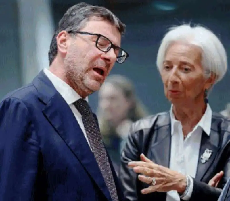 GIANCARLO GIORGETTI E CHRISTINE LAGARDE