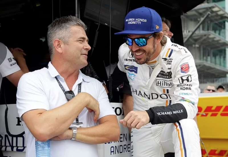 gil de ferran con fernando alonso