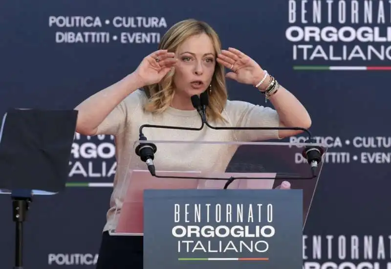 giorgia meloni ad atreju 2023  