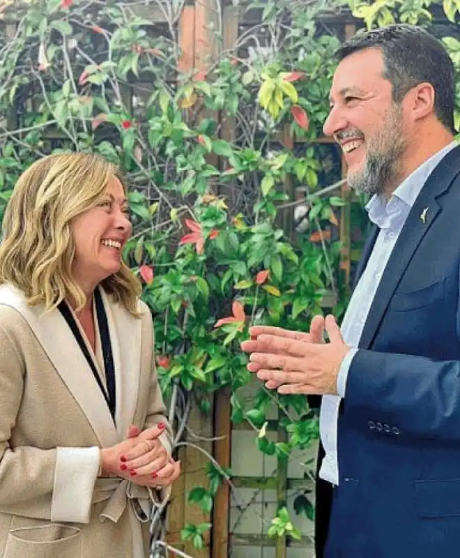 GIORGIA MELONI E MATTEO SALVINI    