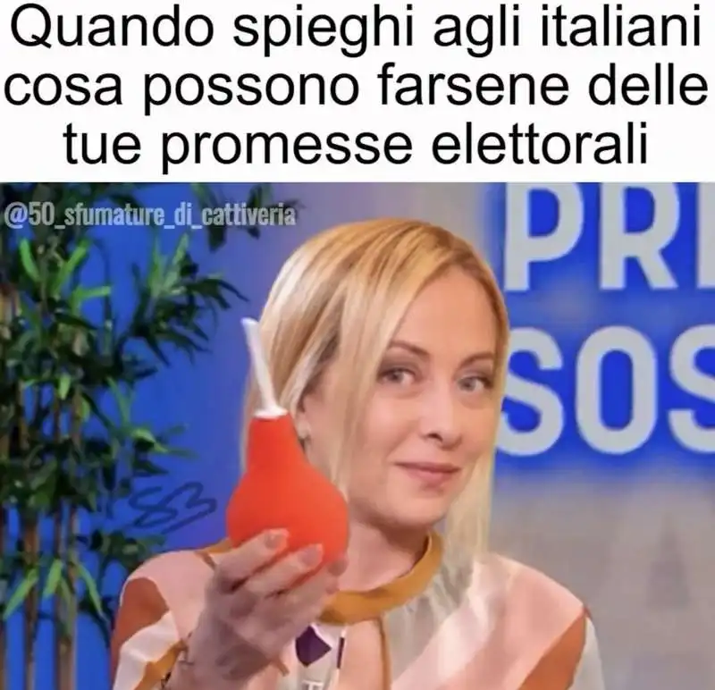 GIORGIA MELONI - MEME BY 50 SFUMATURE DI CATTIVERIA