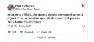 gli auguri di natale di paolo gentiloni