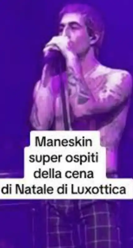 i maneskin alla festa di natale di essilorluxottica 5