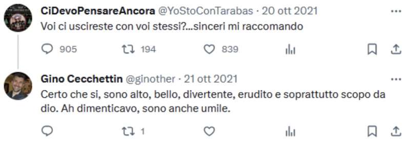 i vecchi tweet attribuiti a gino cecchettin 12