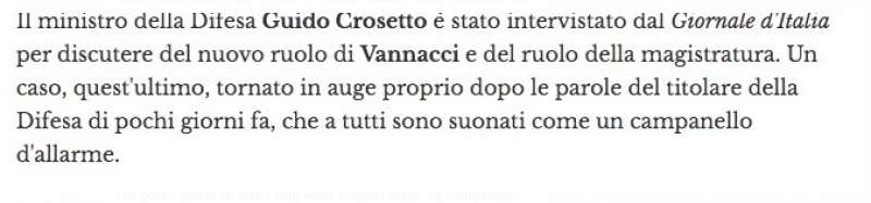 IL GIORNALE D ITALIA INTERVISTA GUIDO CROSETTO 2