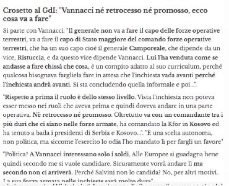 IL GIORNALE D ITALIA INTERVISTA GUIDO CROSETTO 3