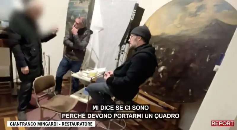 il restauratore gianfranco mingardi - inchiesta di report sul quadro di sgarbi