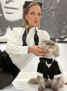 Kate Beckinsale e il suo gatto clive