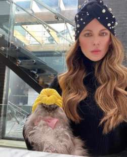 Kate Beckinsale e il suo gatto clive