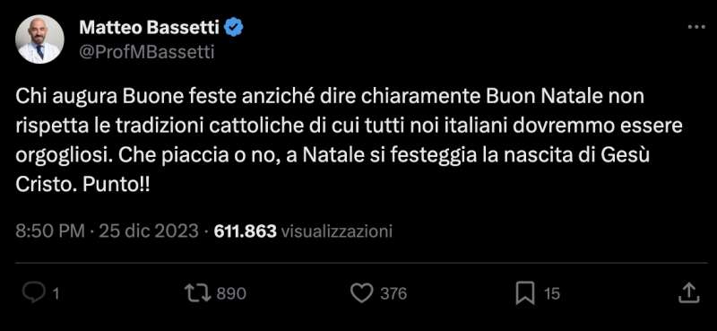 la polemica natalizia di matteo bassetti