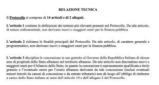 la relazione della ragioneria generale dello stato sul patto italia albania