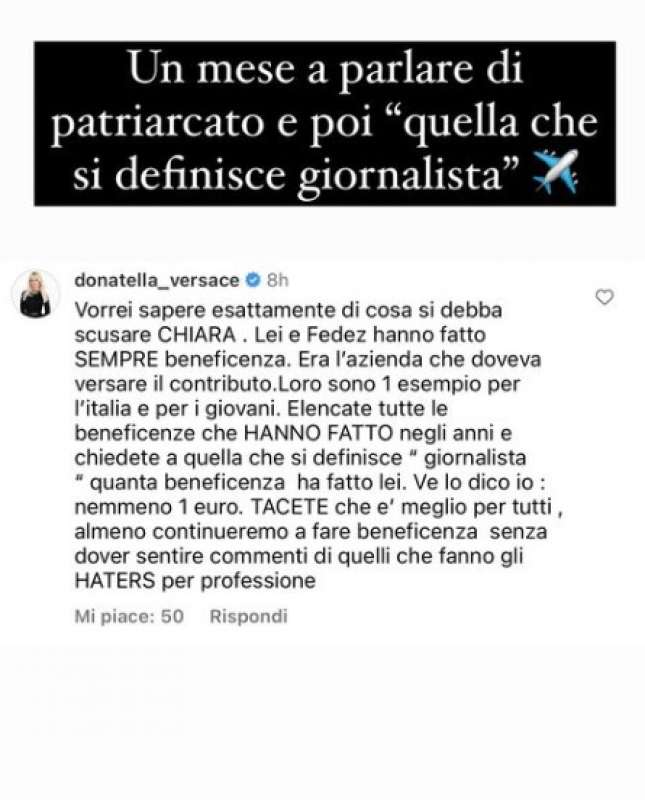 la risposta di selvaggia lucarelli a donatella versace 1