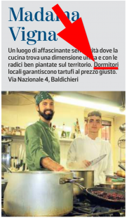 la stampa, tartufi dai dormitori