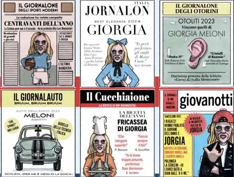 le altre copertine su giorgia meloni dell anno   by andrea bozzo per il giornalone 