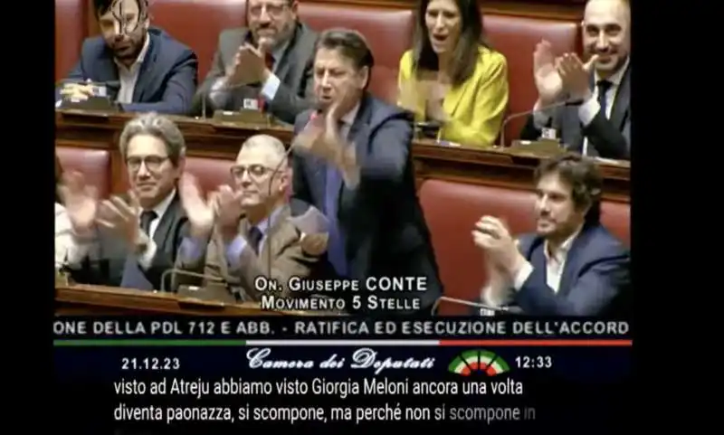 le urla di giuseppe conte alla camera contro giorgia meloni   1