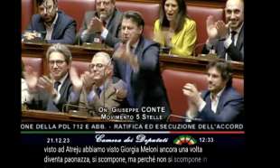 le urla di giuseppe conte alla camera contro giorgia meloni 1