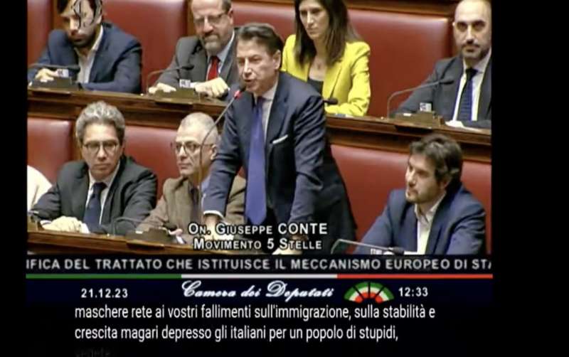 le urla di giuseppe conte alla camera contro giorgia meloni 2