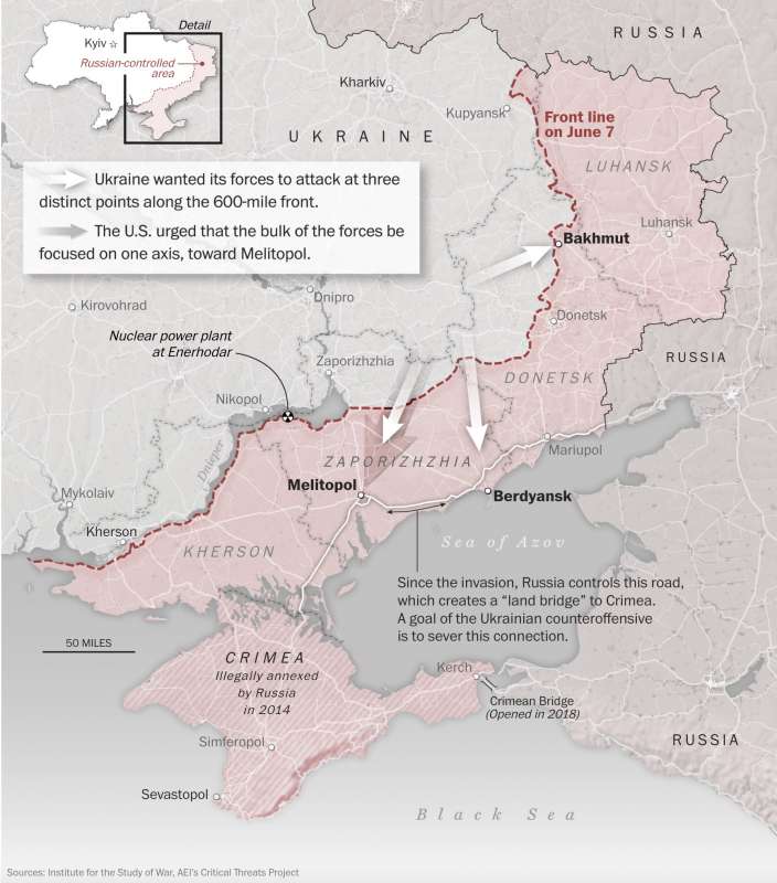 mappa della controffensiva ucraina washington post