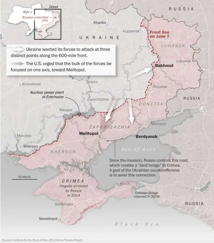 mappa della controffensiva ucraina   washington post 