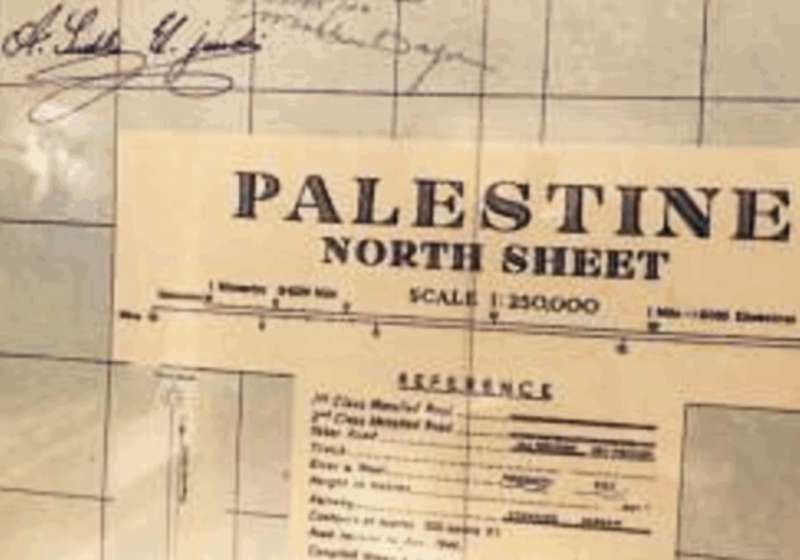 MAPPA DELLA PALESTINA ORIGINALE IN CASA DI UN ATTIVISTA ANTI BIDEN