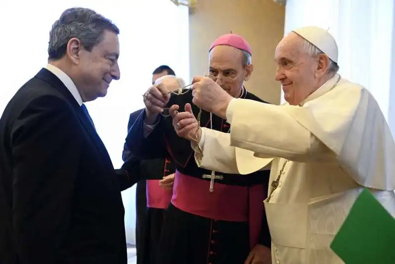 MARIO DRAGHI PAPA FRANCESCO BERGOGLIO 