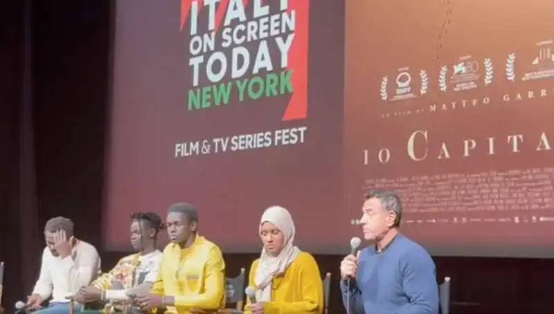 MATTEO GARRONE E IL CAST DI IO CAPITANO A NEW YORK  