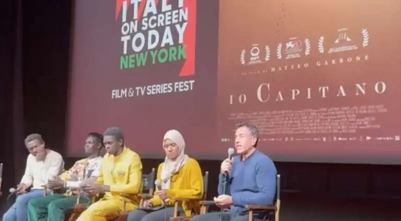 MATTEO GARRONE E IL CAST DI IO CAPITANO A NEW YORK  